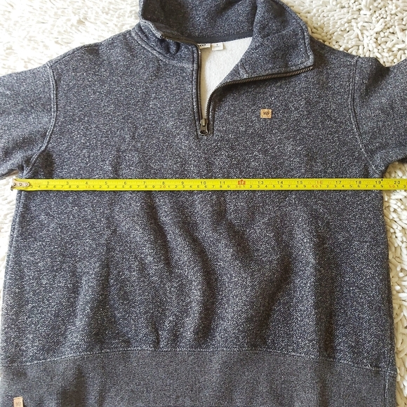 tentree grey salt & pepper quarter zip sweatshirt - size small - Picture 2 of 7